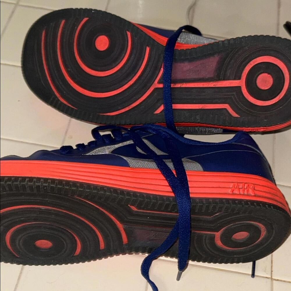 Nike Lunar Force 1 Low Royal Blue Grey Orange Men’s Size 10 - Picture 7 of 8